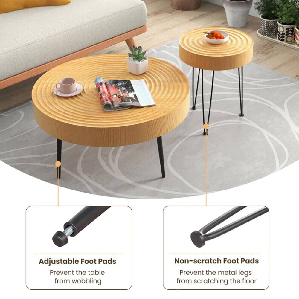 Adjustable Foot Pads Prevent the table from wobbling  
Non-scratch Foot Pads Prevent the metal legs from scratching the floor