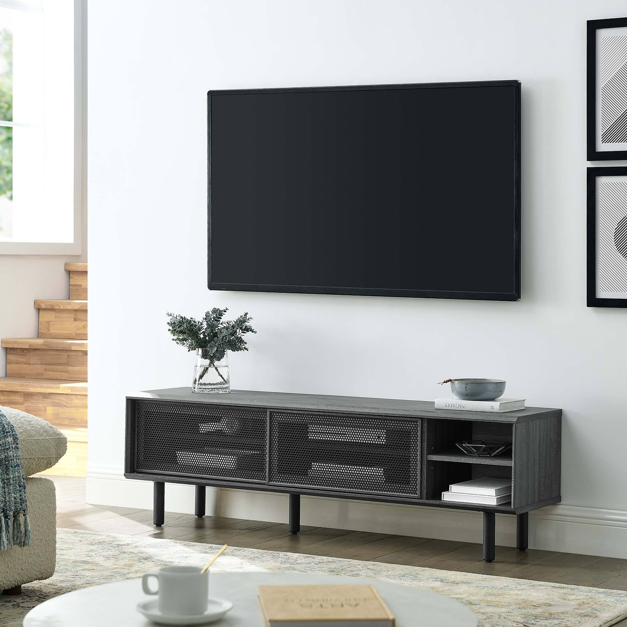 Alt View 5. Modway - Kurtis 60" TV Stand by Modway - Charcoal.