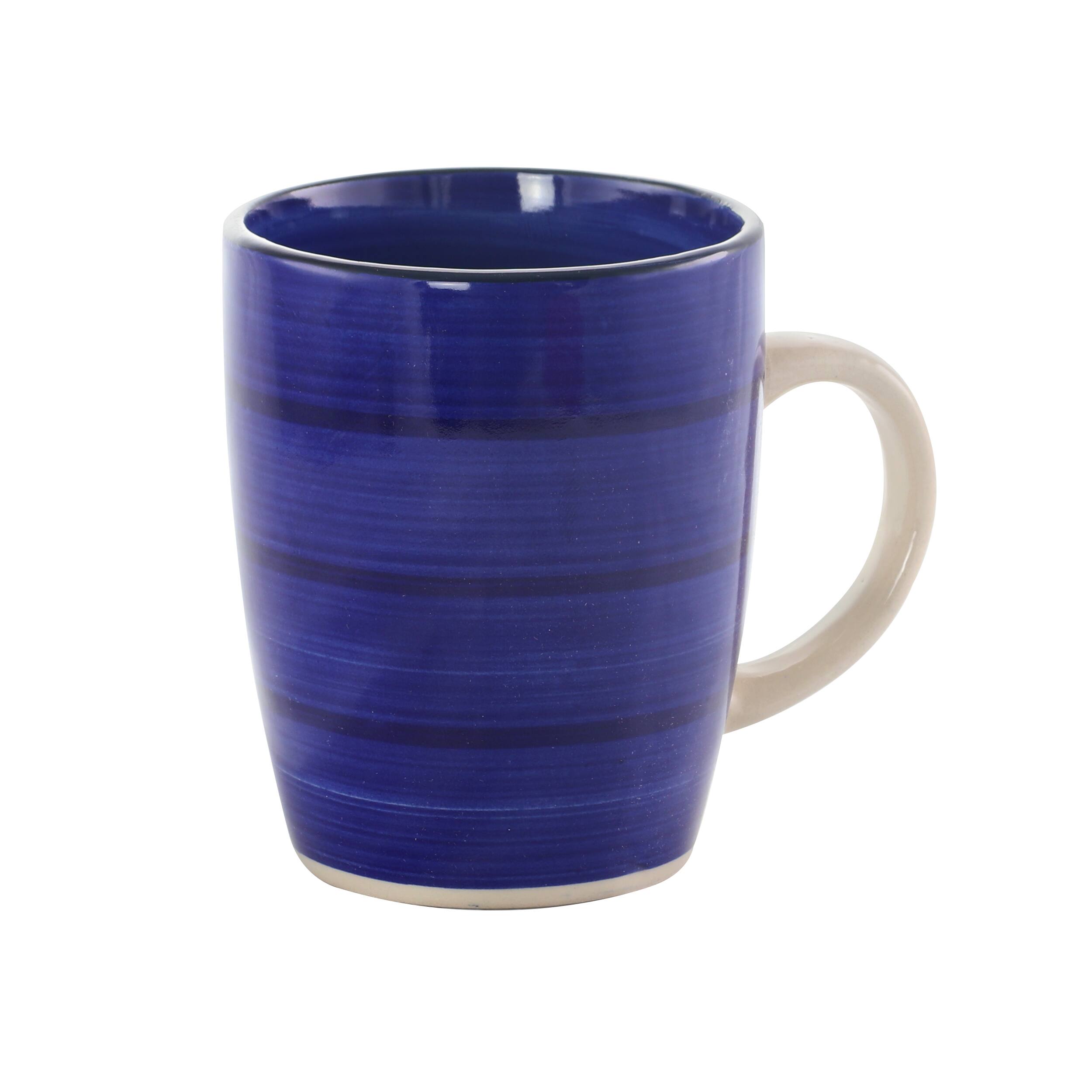 Alt View 4. Gibson - Gibson Home Color Vibes 12 Piece Handpainted Stoneware Dinnerware Set - Assorted; Blue, Red, Green, Yellow.