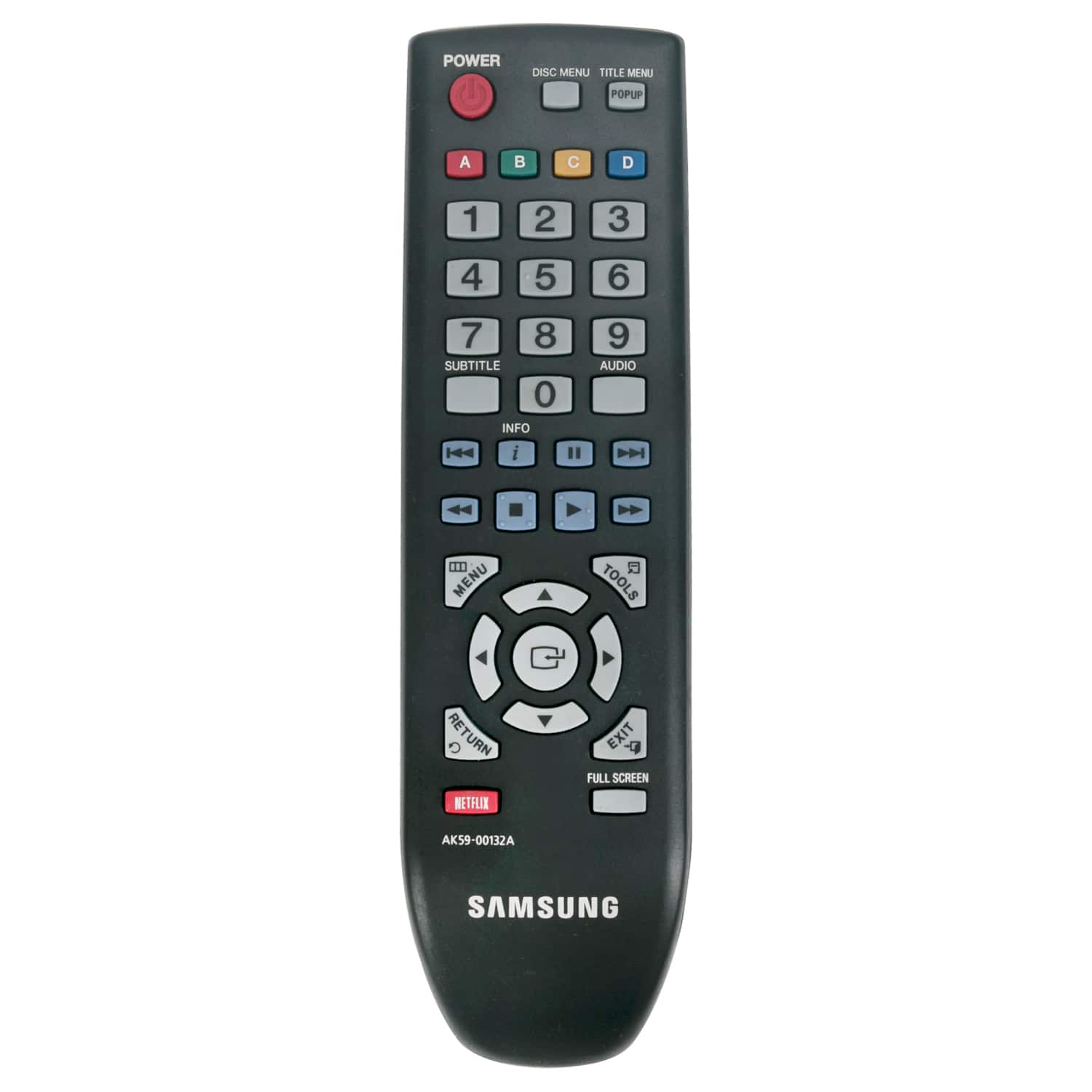 VINABTY - New AK59-00132A Replaced Remote Fits for Samsung Blu-ray DVD Player BD-D5100 BD-D5250C BD-D5300 BD-D5100/ZA VR9038 - Black
