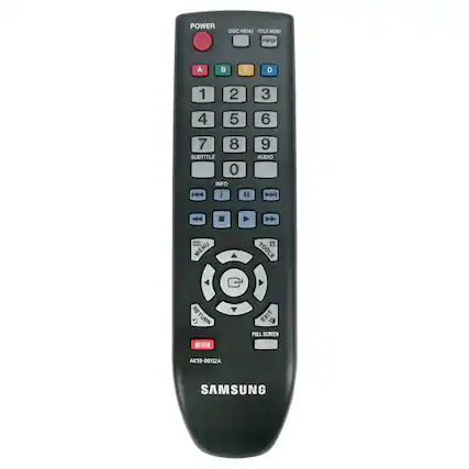 POWER DISC MENU TITLE MENU POPUP A B C D 1 2 3 4 5 6 7 8 SUBTITLE 0 INFO 9 AUDIO H I " D MENU TOOLS RETURN 5 EXIT A FULL SCREEN NETFLIX AK59-00132A SAMSUNG