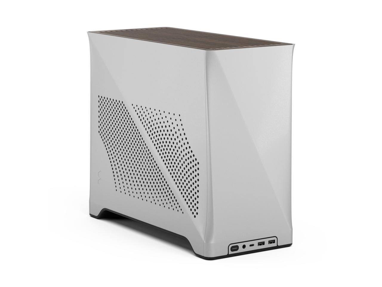 Alt View 2. Fractal Design - Fractal Design Era 2 Silver Anodized Aluminum/Steel Mini-ITX Compact Small Form Factor PC Case - Silver.