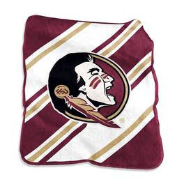 Logo Brands - Florida State Seminoles 50" x 60" Raschel Stripe Throw Blanket - Multicolor