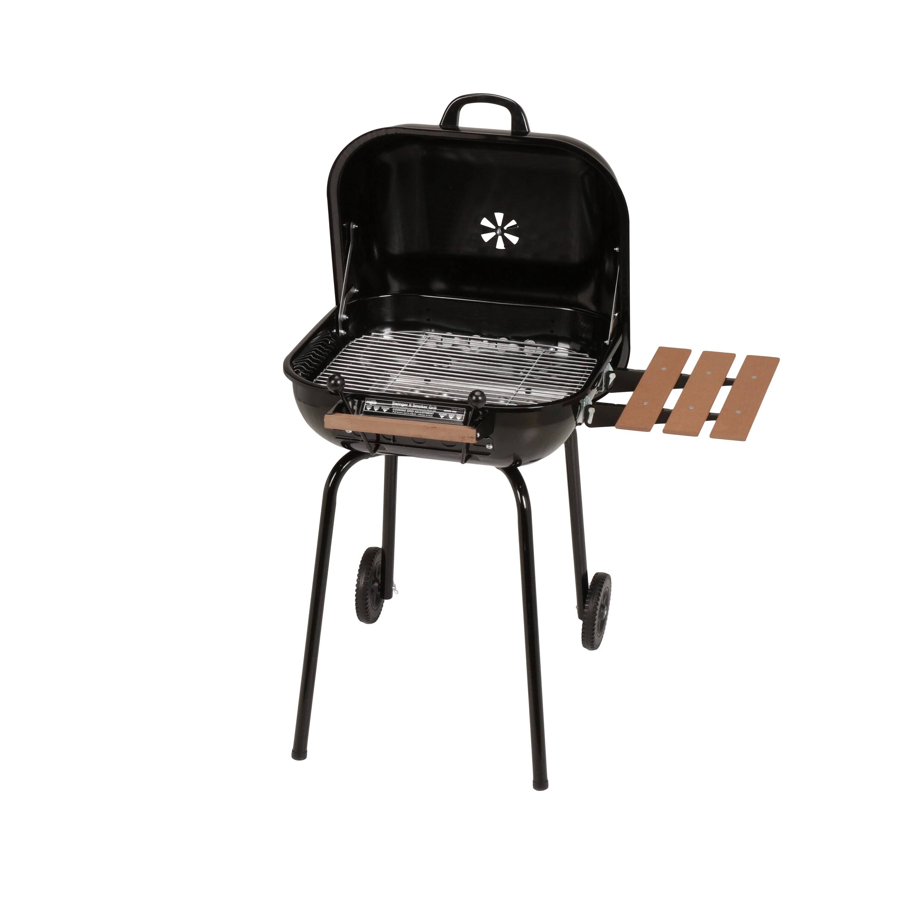 Alt View 10. Americana Grills - Americana The Swinger Portable Charcoal BBQ Grill w/ One Side Table, Black.