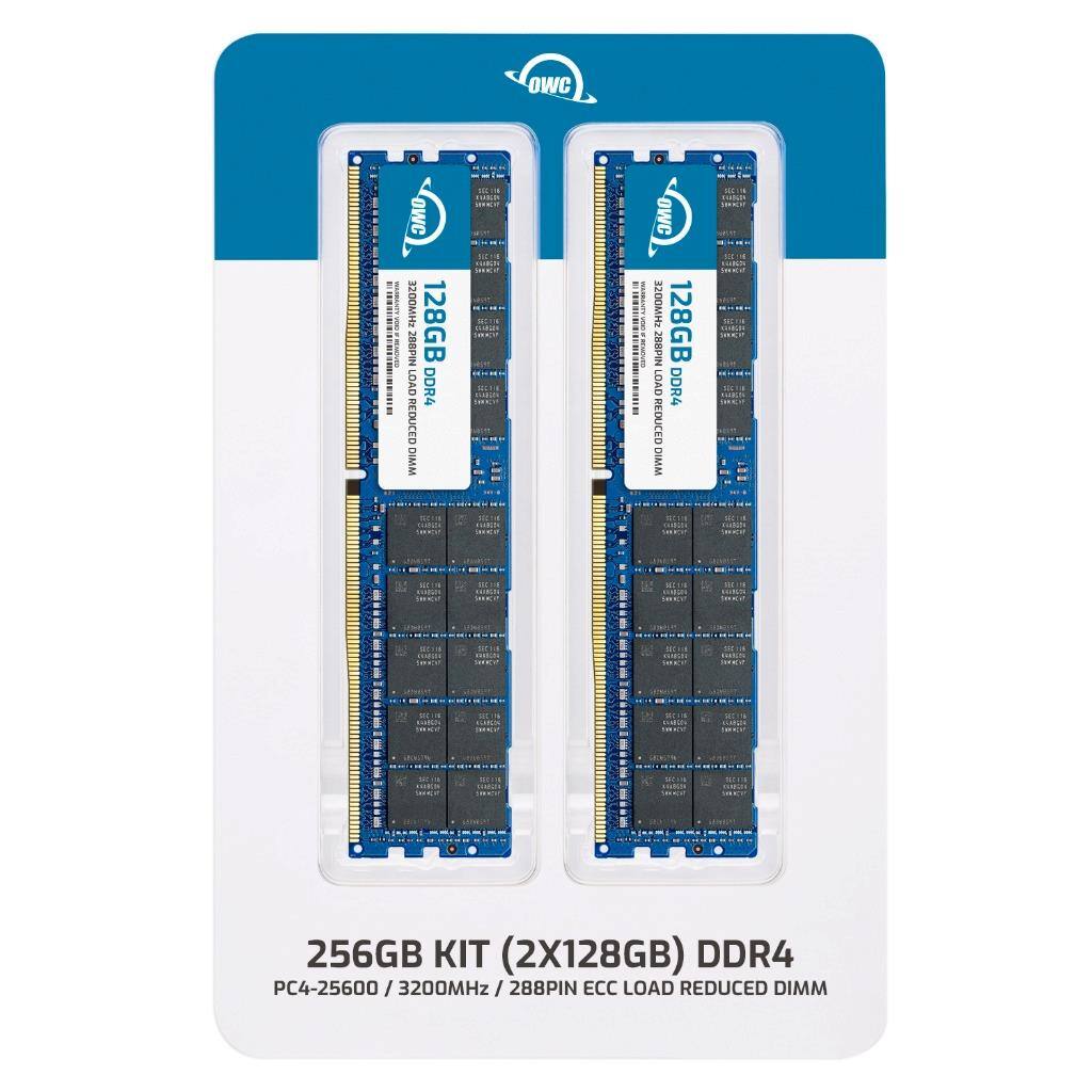 OWC 256GB KIT (2X128GB) DDR4  
PC4-25600 / 3200MHz / 288PIN ECC LOAD REDUCED DIMM