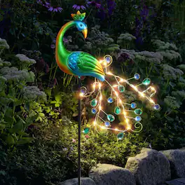 BEARSOLIM - Large-tailed Peacock Garden Outdoor Light
