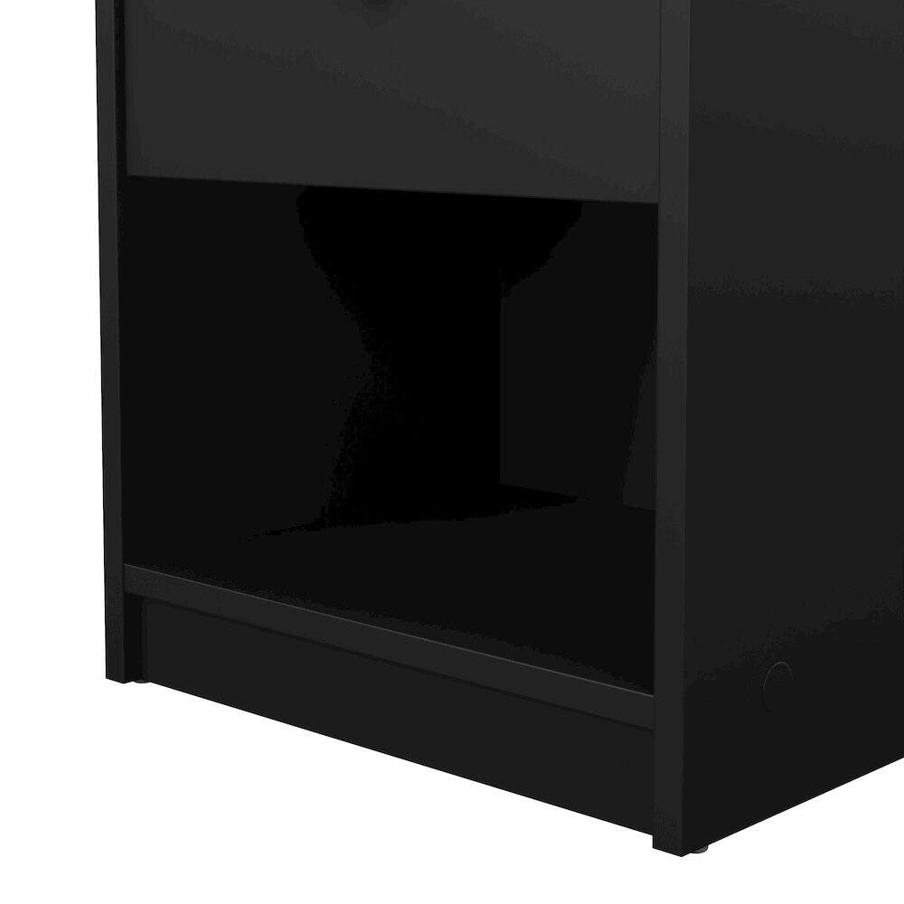 Alt View 1. Tvilum - Portland 1 Drawer Nightstand - Set of 2 - Black.