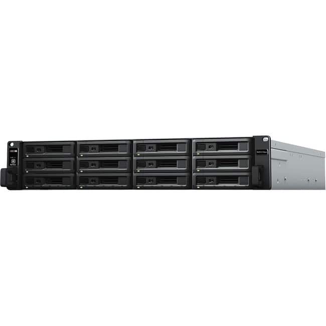 Synology - RXD1219SAS Drive Enclosure Serial Attached SCSI (SAS) - Mini-SAS HD Host Interface - 2U Rack-mountable - Hot - Black