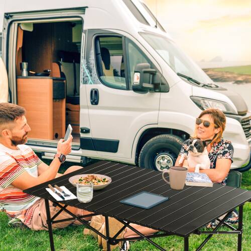 Alt View 10. Winado - 37in Portable Folding Camping Table, Ultralight Collapsible Table for Outdoor Travel Hiking Table Backyard BBQ Party - Black.