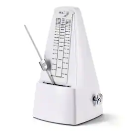 Unique Bargains - Mechanical Metronome Metronome for Piano Guitar Bass Other Instruments Loud Sound High Precision Track Beat Beginners - White