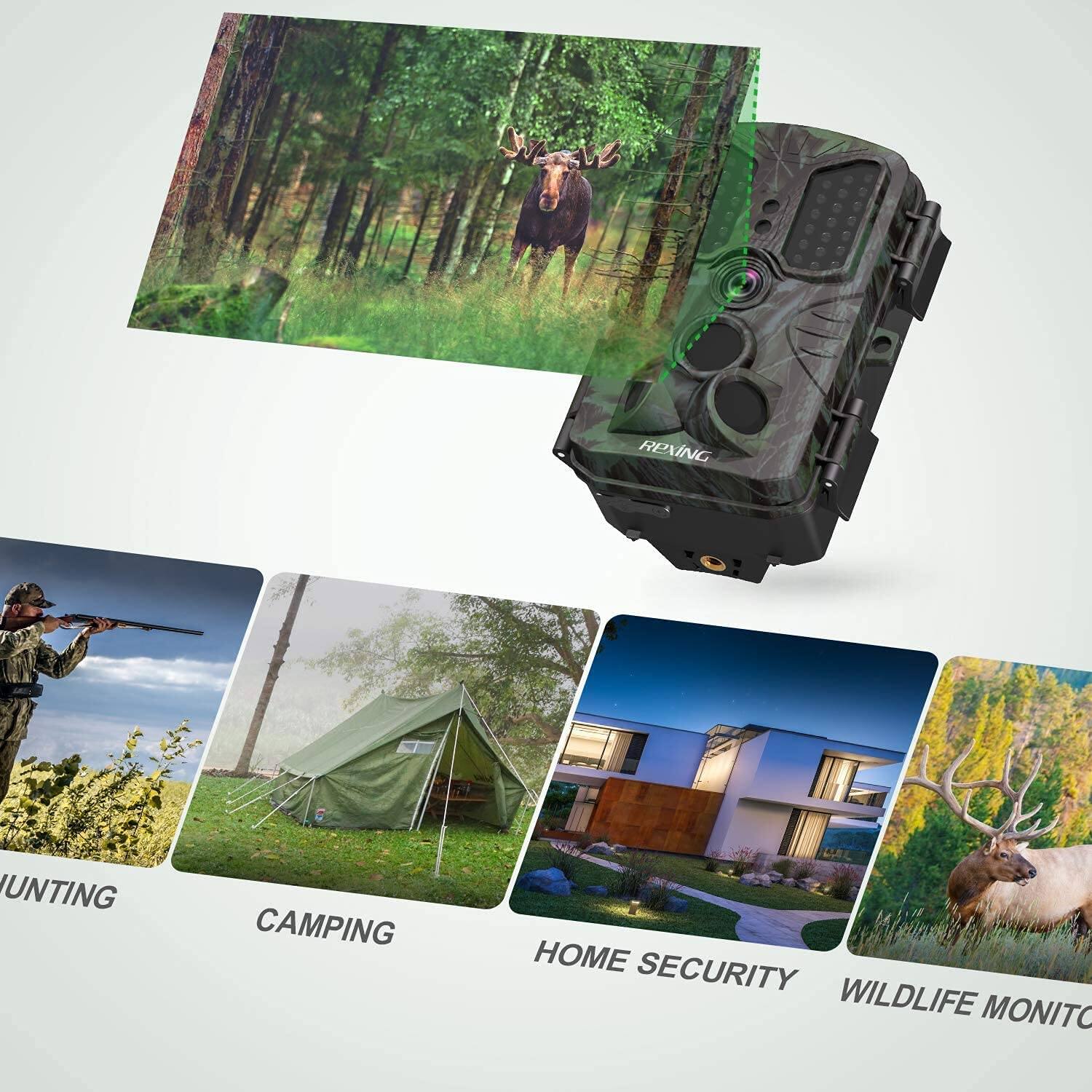 REXING

HUNTING  
CAMPING  
HOME SECURITY  
WILDLIFE MONITORING