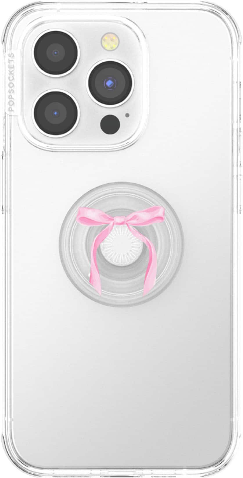 Back. PopSockets - Adhesive PopGrip Universal Grip & Stand for Cell Phones - Pink Bow.