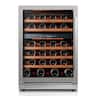 Ca'Lefort - Wine Fridge 24 Inch 52 Bottle Wine Refrigerator, 40-65°F Dual Zone Wine cooler,3 Color LED,Built-in for Home/Bar - Stainless Steel