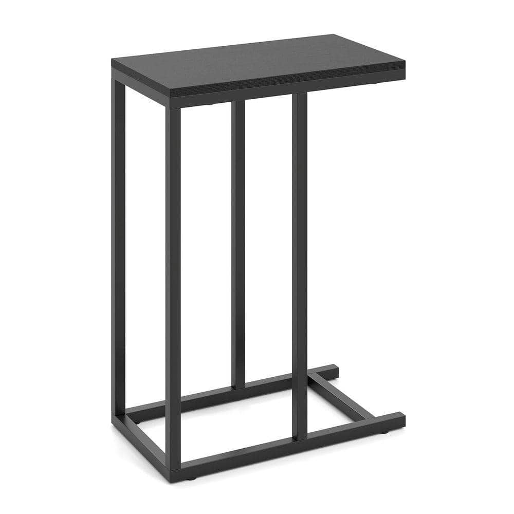 Kadyn - C-Shaped Side Table with Sturdy Metal Frame for Sofa - Black