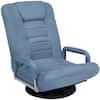 Front. Best Choice Products - Best Choice Products 360-Degree Swivel Gaming Floor Chair w/ Armrest Handles, Foldable Adjustable Backrest - Dusty Blue - Dusty Blue.