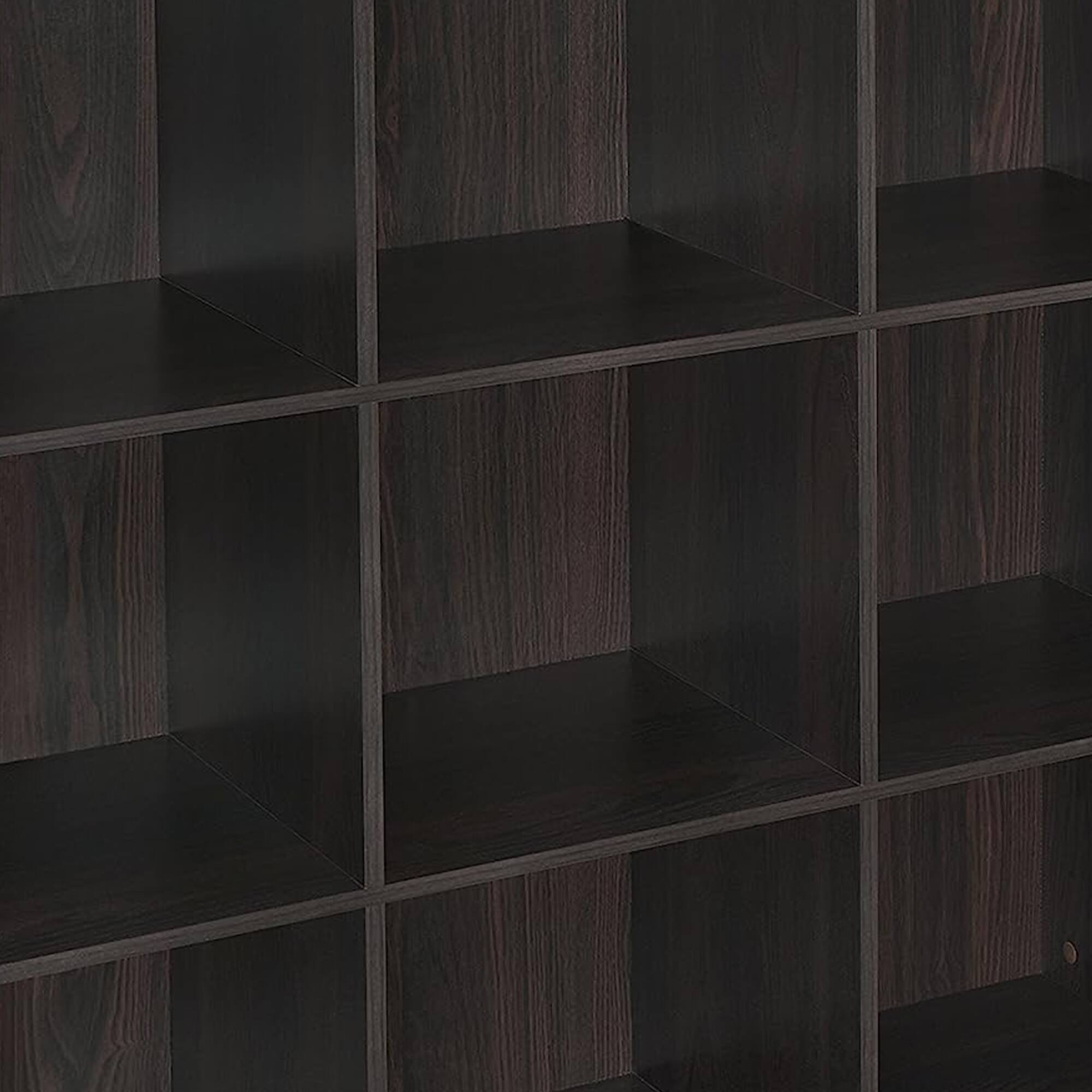 Alt View 5. ClosetMaid - ClosetMaid 9 Cube Storage Shelf Bookshelf Home Organizer with Back Panel, Black - Black Walnut.