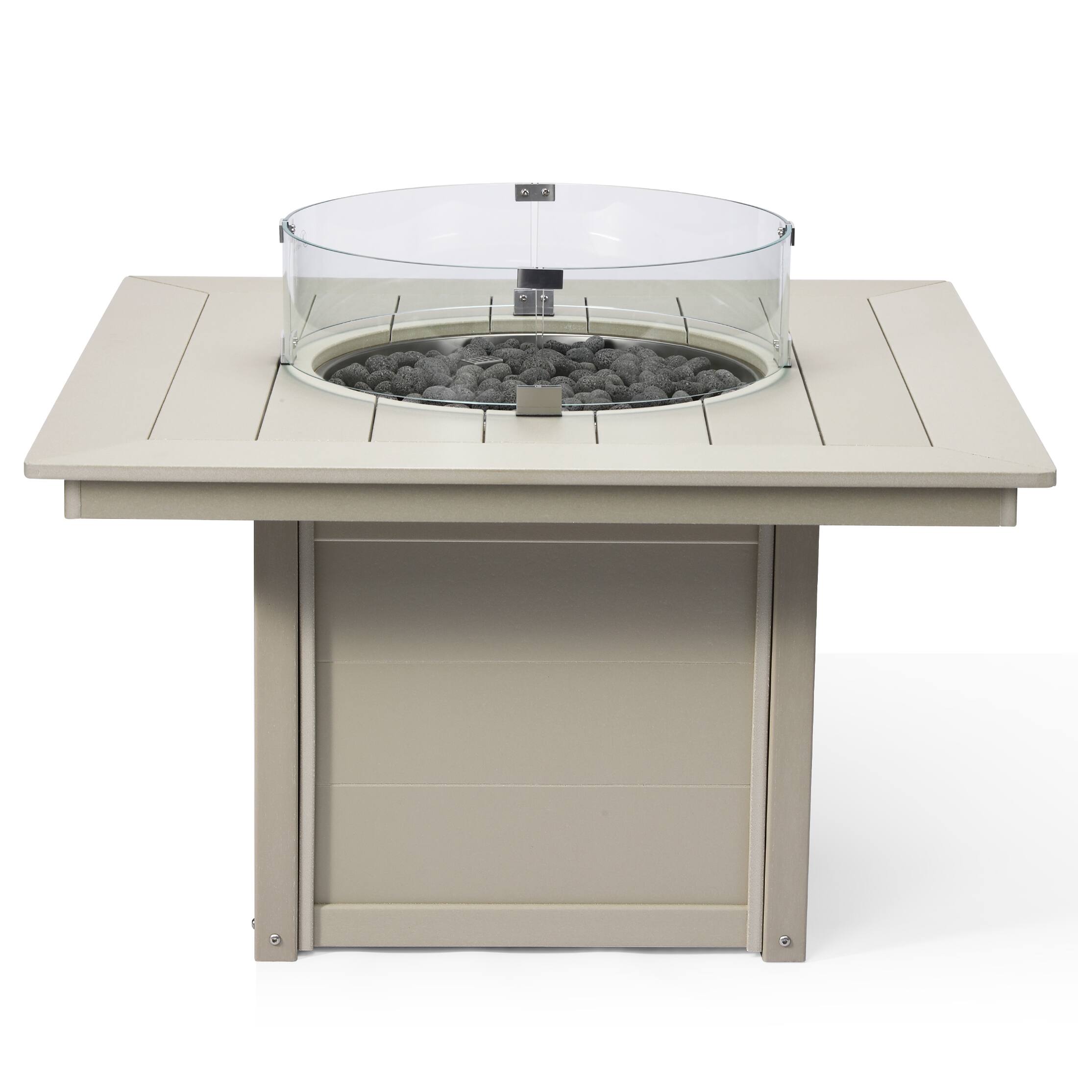 Alt View 1. WestinTrends - WestinTrends Helios 42" Modern Outdoor Patio Propane Square Fire Pit Table.