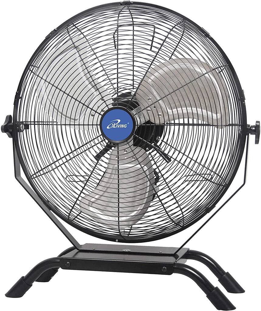 Alt View 1. iLIVING - 20" Wall/Floor Mount Fan, Variable Speed, 4650 CFM Indoor/Outdoor Weatherproof, for Patio, Garage, Workshop - Black.