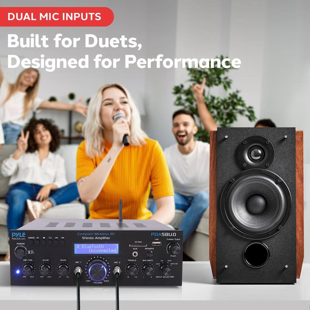 DUAL MIC INPUTS  
Built for Duets, Designed for Performance  

PYLE  
PYLEUSA.COM  

Compact Wireless BT Stereo Amplifier  
PDASBU.O  

Bluetooth Unconnected  

INPUT SELECTOR  
AUX  
REMOTE  
MIC 1  
MIC 2  
VOLUME  
BASS  
TREBLE  
BALANCE  
ECHO  
MIC/VOL  
VOLUME  
VOLUME  
VOLUME  
VOLUME  
VOLUME  
VOLUME  
VOLUME  
VOLUME  
VOLUME  
VOLUME  
VOLUME  
VOLUME  
VOLUME  
VOLUME  
VOLUME  
VOLUME  
VOLUME  
VOLUME  
VOLUME  
VOLUME  
VOLUME  
VOLUME  
VOLUME  
VOLUME  
VOLUME  
VOLUME  
VOLUME  
VOLUME  
VOLUME  
VOLUME  
VOLUME  
VOLUME  
VOLUME  
VOLUME  
VOLUME  
VOLUME  
VOLUME  
VOLUME  
VOLUME  
VOLUME  
VOLUME  
VOLUME  
VOLUME  
VOLUME  
VOLUME  
VOLUME  
VOLUME  
VOLUME  
VOLUME  
VOLUME  
VOLUME  
VOLUME  
VOLUME  
VOLUME  
VOLUME  
VOLUME  
VOLUME  
VOLUME  
VOLUME  
VOLUME  
