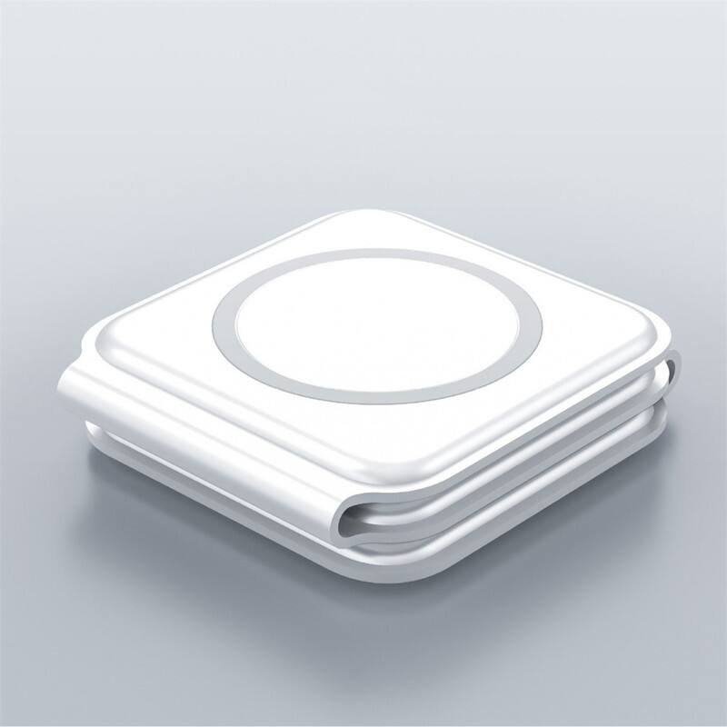 RISOKEYS - Foldable 3-in-1 MagSafe Wireless Charging Station - Portable Magnetic Fast Charger Dock for iPhone,Apple Watch & AirPods - White