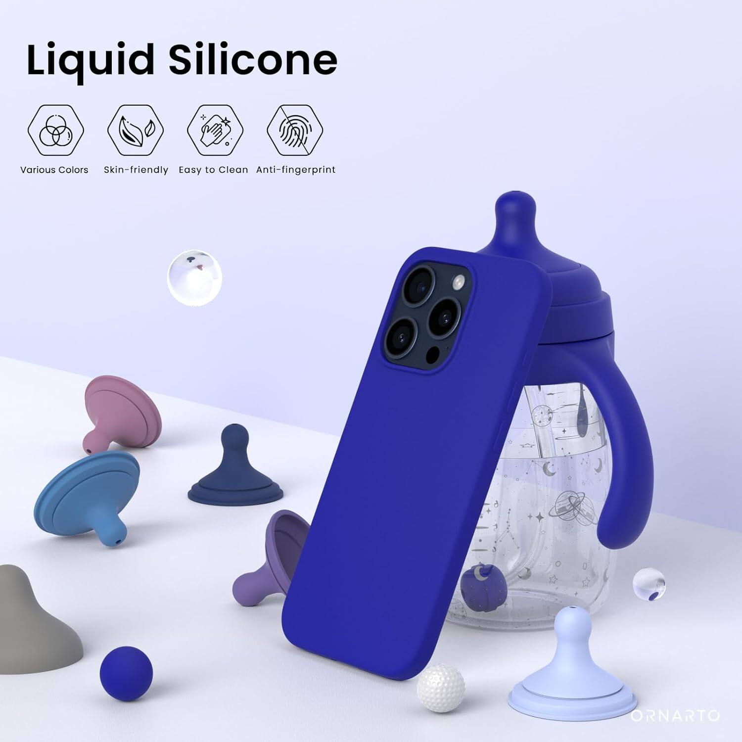 Liquid Silicone, Various Colors, Skin-friendly, Easy to Clean, Anti-fingerprint, ORNARTO