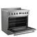 Alt View 3. Forno Appliances - 36 in. Wide 0 Elements Torino 5.36 Cu. Ft. Freestanding Induction True Convection Range - Silver.