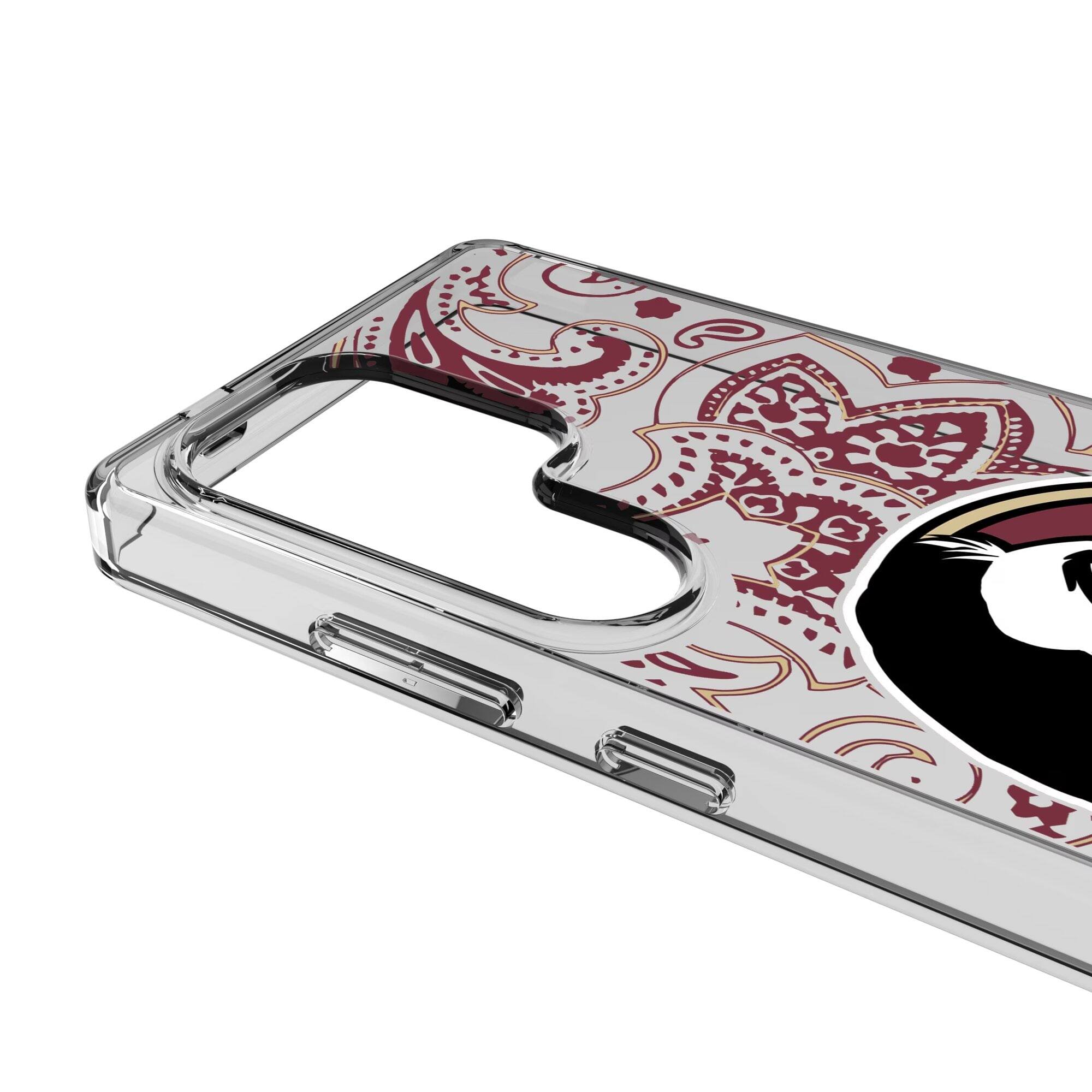 Alt View 2. Keyscaper - Florida State Seminoles Paisley Galaxy Clear Case - S24 - Multicolor.