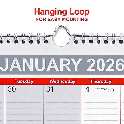 Hanging Loop  
FOR EASY MOUNTING  

JANUARY 2026  

Tuesday Wednesday Thursday  
30 31 1  
New Year's Day