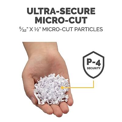 ULTRA-SECURE MICRO-CUT  
5/32" X 1/2" MICRO-CUT PARTICLES  
P-4 SECURITY