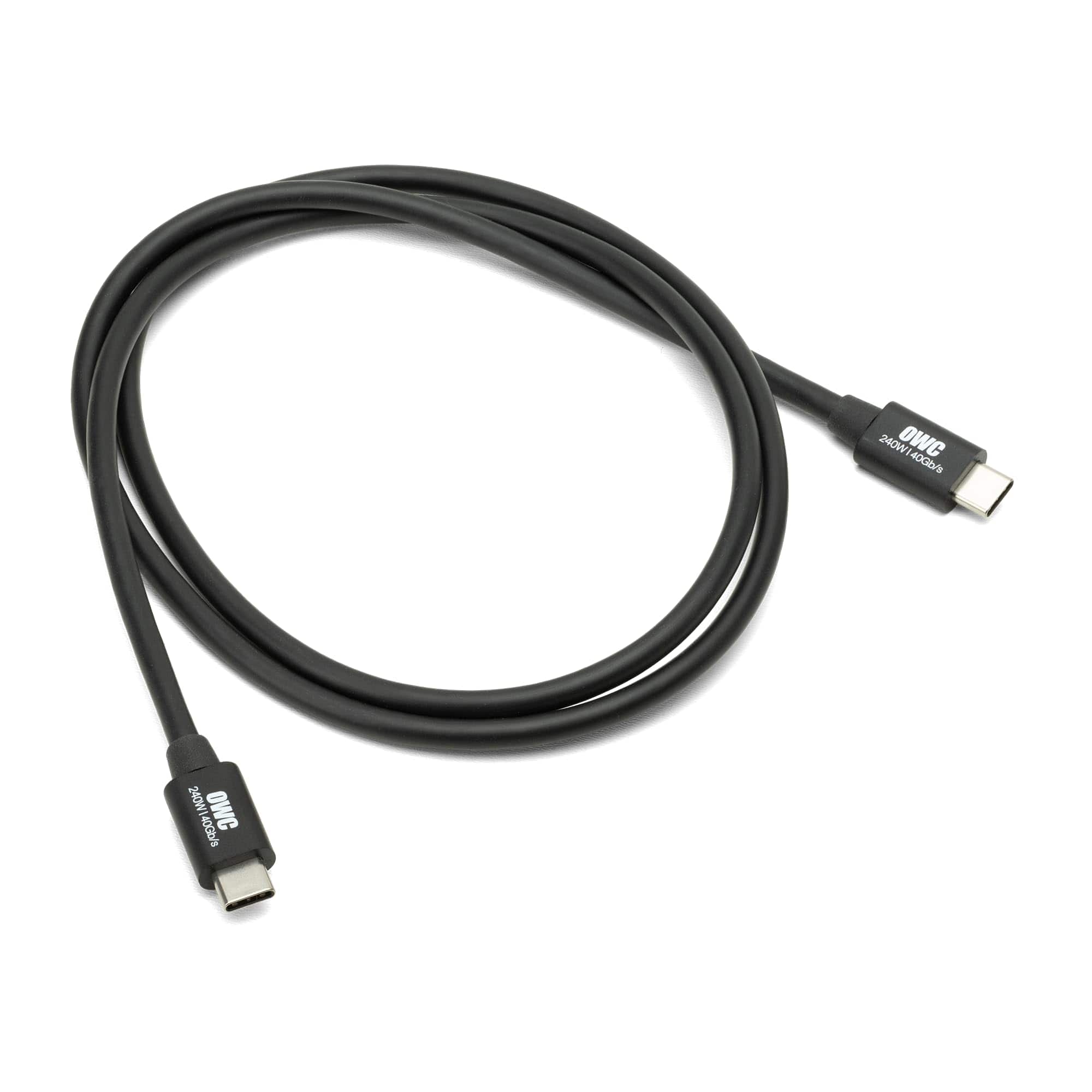 OWC - Thunderbolt 4 Cable, Thunderbolt Certified, 1.0 Meter (3.28 ft.), 40 Gb/s Data Transfer, 100W Power Charging