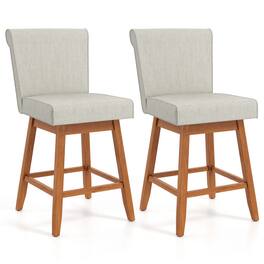 Boyel Living - Beige Outdoor Wood Set of 2 Patio Chairs - White