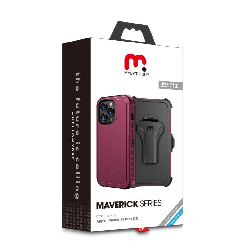 MYBAT PRO LIFETIME WARRANTY the future is calling HELLOMYBAT MAVERICK SERIES DESIGNED FOR Apple iPhone 14 Pro (6.1)