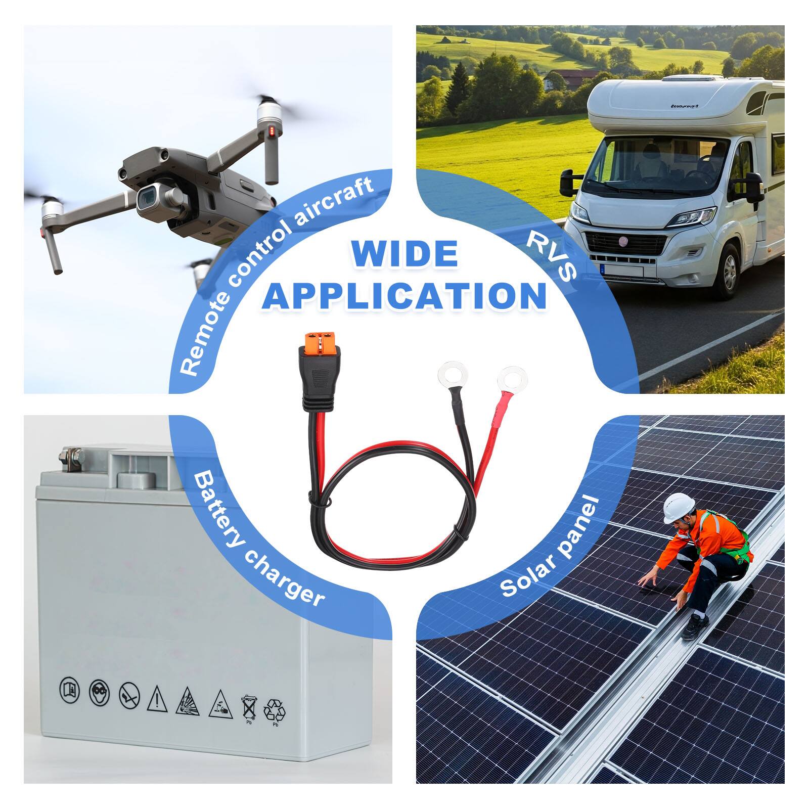 CCNNd aircraft control WIDE RVS APPLICATION Remote Battery panel charger Solar