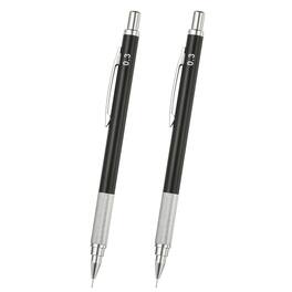 Unique Bargains - 2pcs Mech Pencil 0.3mm, Lead Holder Fine Point Metal for Drawing, Sketching, Woodworking - Black