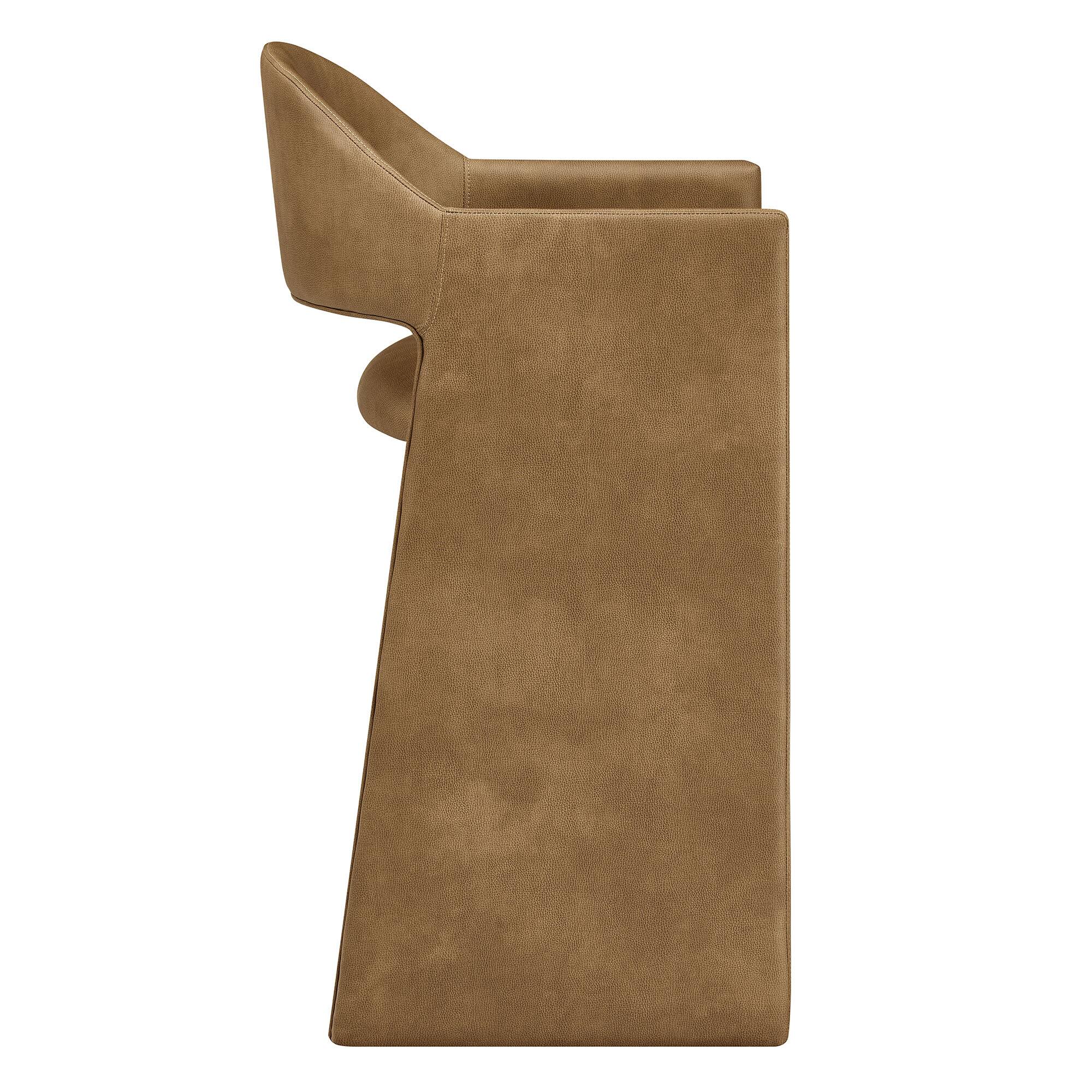 Alt View 2. Modway - Talia 41 Inch Vegan Leather Bar Stool by Modway - Toast.