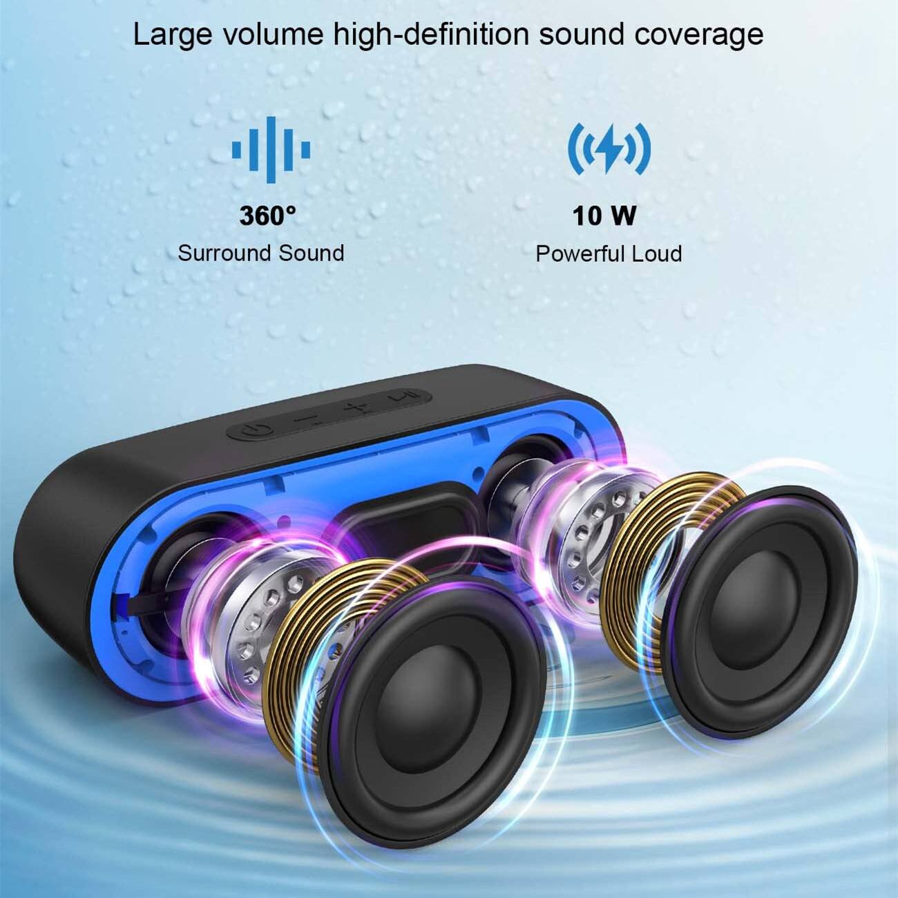Large volume high-definition sound coverage  
360° Surround Sound  
10 W Powerful Loud