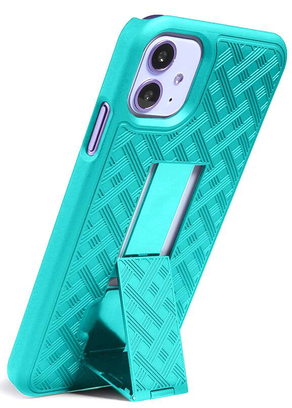 Alt View 2. Nakedcellphone - Slim Case for iPhone 11 (with Kickstand) - Mint.