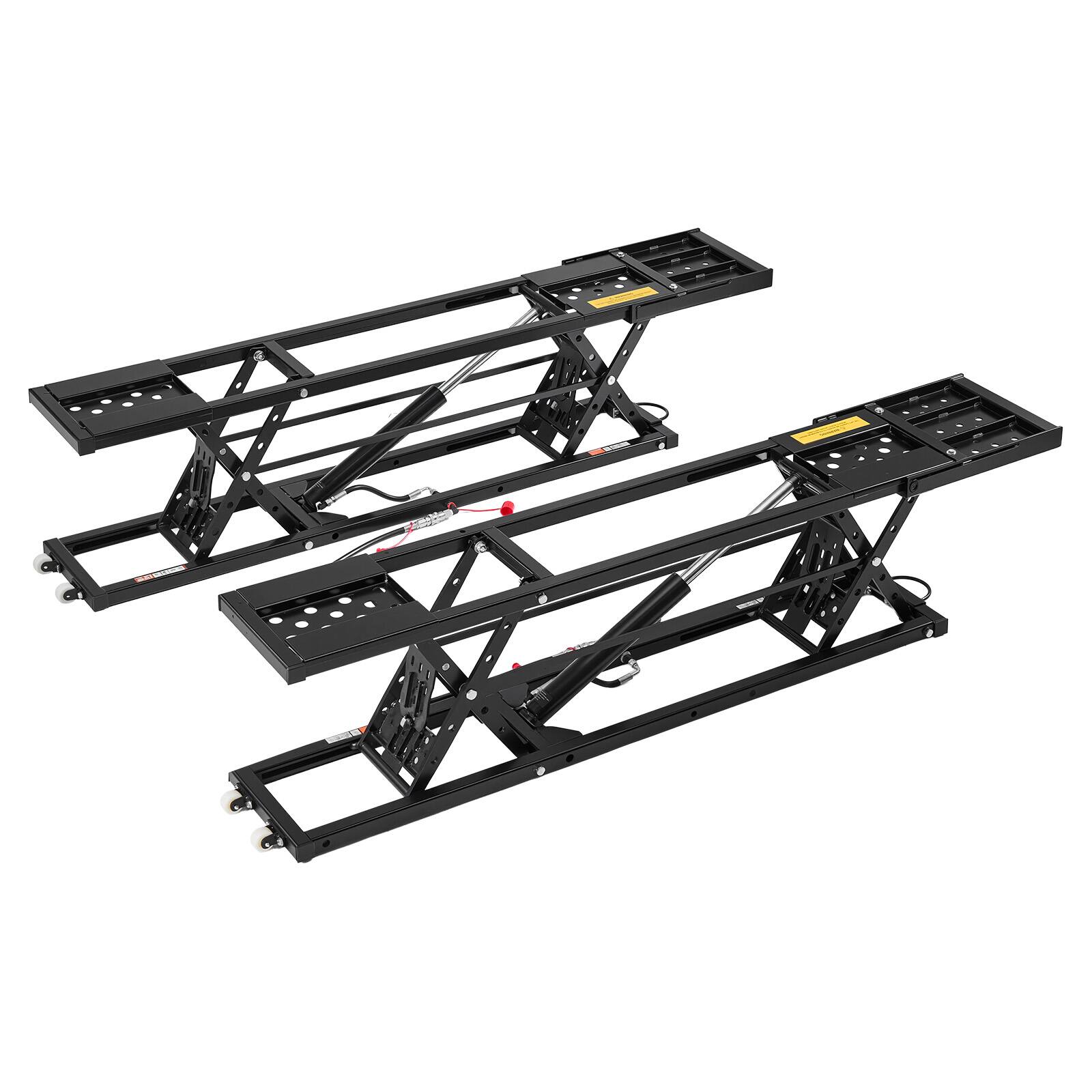 Alt View 5. VEVOR - Portable Car Lift, 5000 lbs Capacity, Heavy Duty Quick Lift with 25.6" Max Height, Pneumatic Pump, Wheels, 4 Rubber Pads - Black.