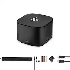 Front. HP - HP Thunderbolt Dock G2 with Combo Cable Bundle.