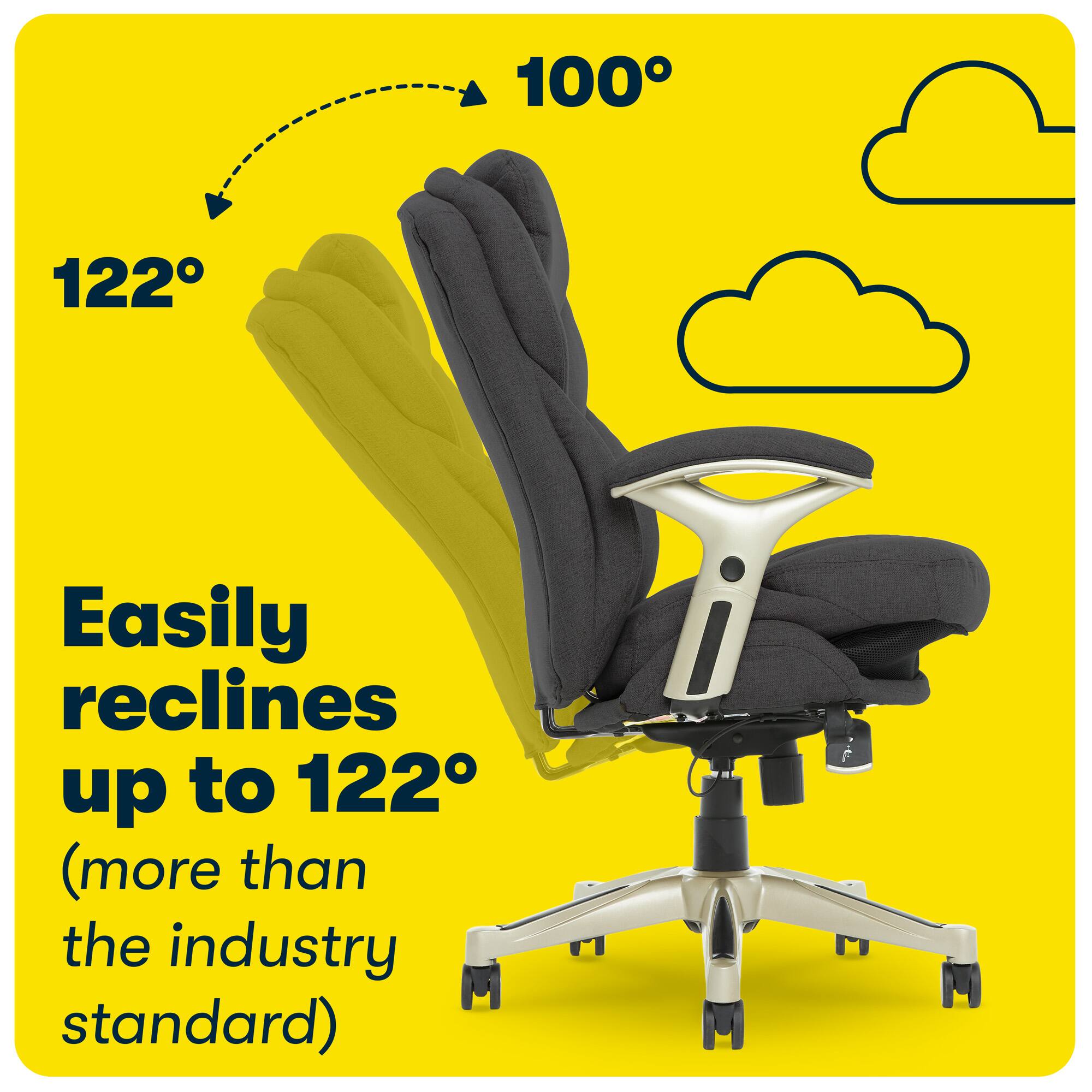 Alt View 11. Serta - Upholstered Back in Motion Health & Wellness Manager Office Chair - Fabric - Dark Gray.