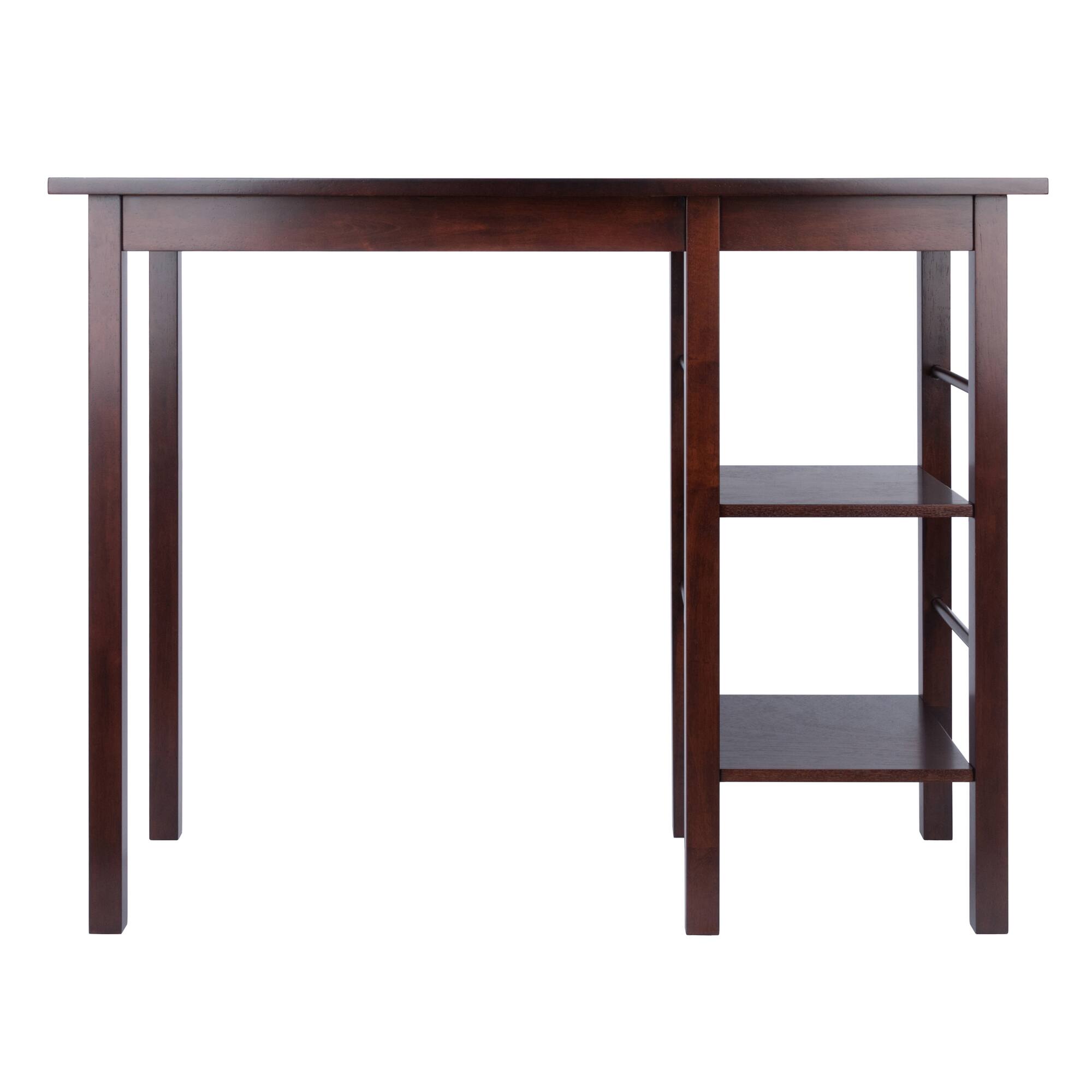 Alt View 1. Winsome Wood - Egan Breakfast Kitchen Island with Shelves - Walnut.