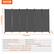 VEVOR TOUGH TOOLS. HALF PRICE
71.1in/180.5cm
132in/336cm
17.7in/45cm
Item Model Number: PFSSTBSH11
Number of Panels: 6
Single Panel Width: 22 in / 55.8 cm
Mobility Type: Fixed
Color: Gray
Main Material: Iron / Oxford Fabric
Product Dimensions: 132 x 71.1 x 17.7 in / 336 x 180.5 x 45 cm
Net Weight: 24.5 lbs / 11.1 kg
Accessories: 24 x M6*35 mm Screws; 4 x M6*20 mm Screws; 1 x Allen Wrench, 15 x Double-Ended U-Bolts