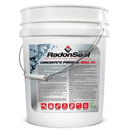 RadonSeal - Outdoor/Indoor Concrete Penetrating Protectant Sealer, 5 Gallon - Clear
