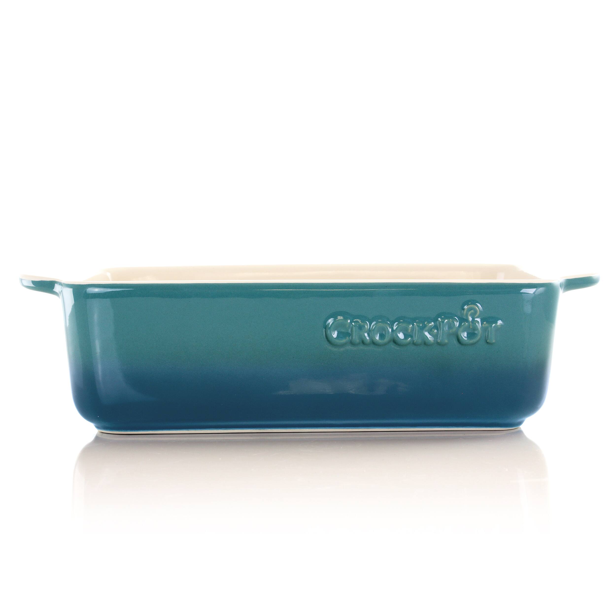 Alt View 1. Crock-Pot - Crock Pot Artisan 1.25 Quart Rectangular Stoneware Bake Pan in Gradient Teal - Gradient Teal.