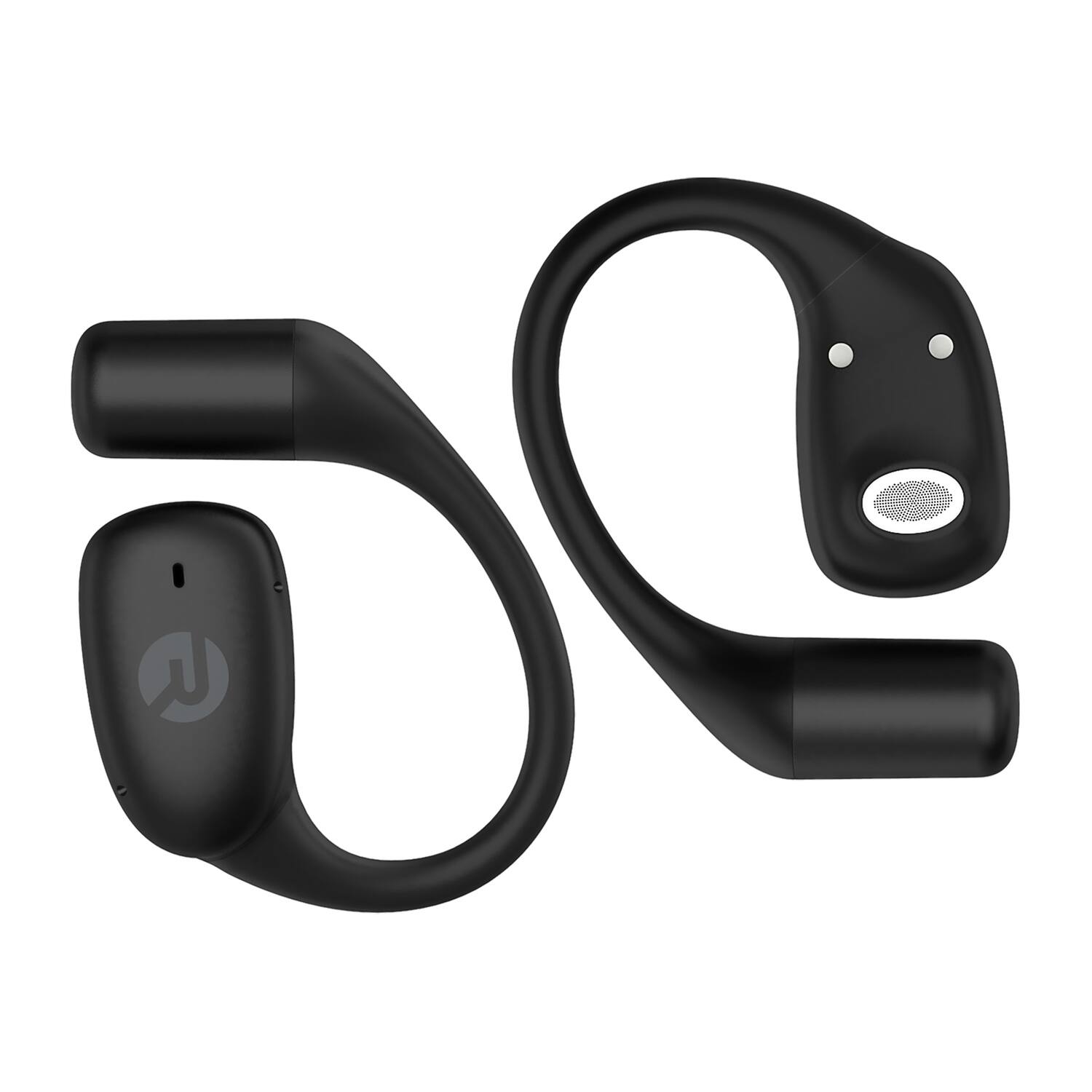 Alt View 7. Raycon - Raycon Essential Open Ear True Wireless Bluetooth 6.0 Earbuds, Ultra-Lightweight, IPX4, 36-Hour Battery (Black) - Black.