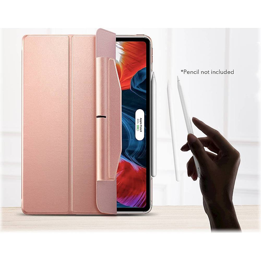 Alt View 18. SaharaCase - ESR Folio Case for Apple iPad Pro 12.9 (4th, 5th, and 6th Gen 2020-2022) - Rose Gold.