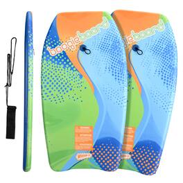 Boogie Board - 2 Pack 33 Inch Body Board Lightweight with Wrist Leash Fiberclad Cover Phuzion Core for Ocean Pool Kids 8+ - Curve - curve-2