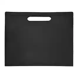 Unique Bargains - Leather Folder, 13.3x12.6" Magnetic Leather Document Holder PU Pouch Bag Portfolio Organizer Waterproof for Travel - Black