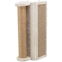 TRIXIE - Wall Mounted Corner Sisal Scratching Board and Jute Post, Vertical Cat Scratcher - Beige