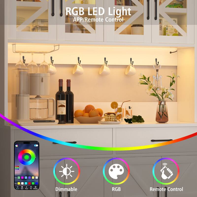 RGB LED Light  
APP/Remote Control  

Dimmable  
RGB  
Remote Control